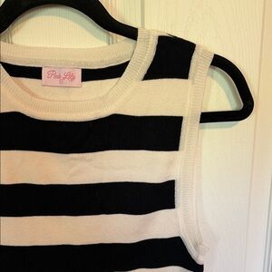 Black and White Striped Tank Top